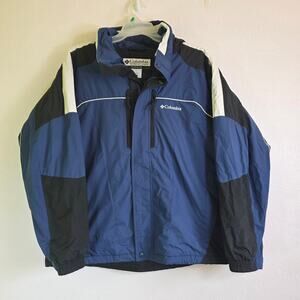 Columbia Sportswear Jacket Mens Blue Zip Snow Rain Interchange Waterproof XL